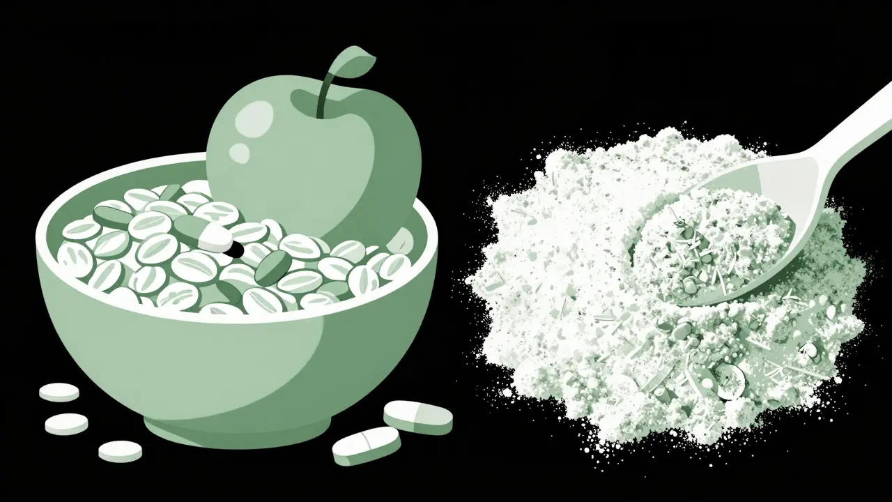 Contrast between whole food fiber and concentrated supplement risks