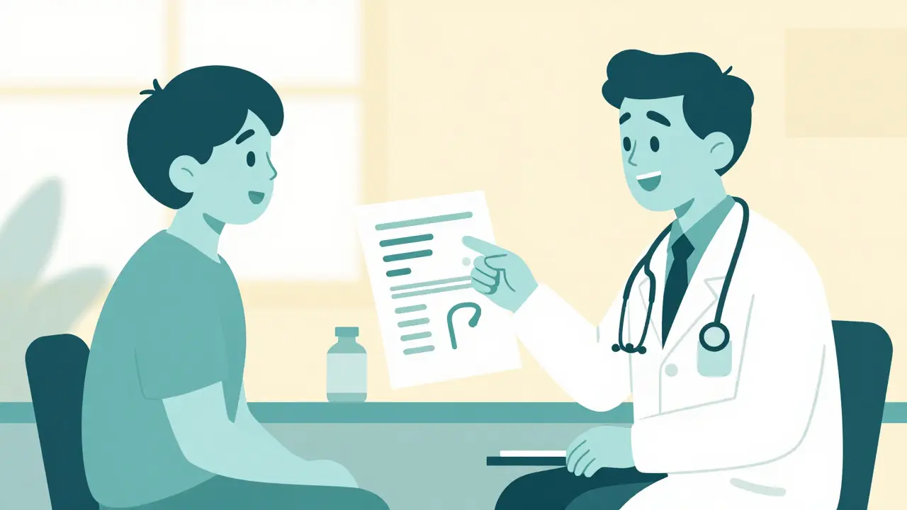 Patient discussing hormone health with a doctor