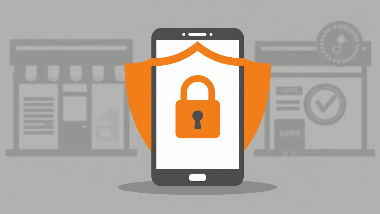 Secure online pharmacy shopping concept with shield