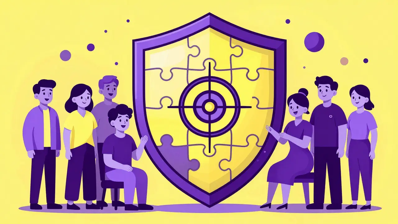 Abstract shield protecting patients, symbolizing strict bioequivalence safety standards.