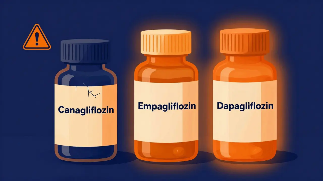Three medicine bottles: one cracked with warning, two intact with protective glow.