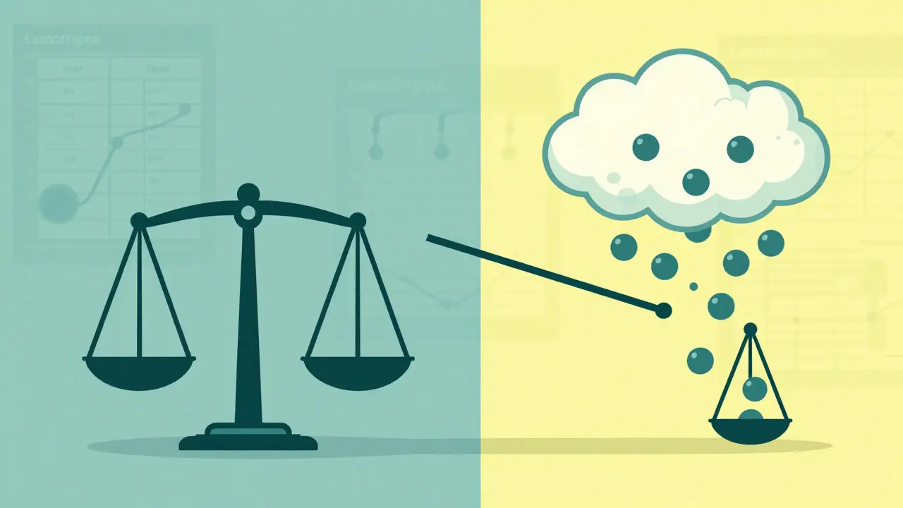 Balance scale tipping down due to estrogen affecting drug levels